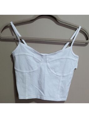 Hollister White Women's Crop Top Size Small